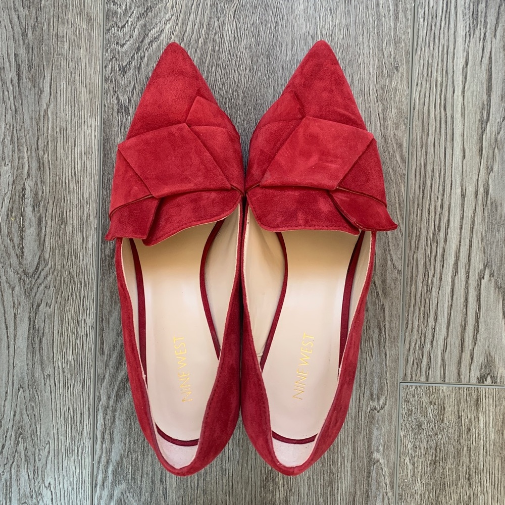 Nine West Red Kitten Heels